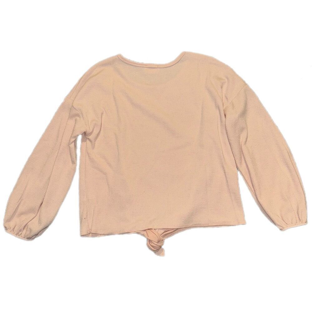 Everly Tie Bottom Cinch Long Sleeve Ribbed Medium - Picture 2 of 5